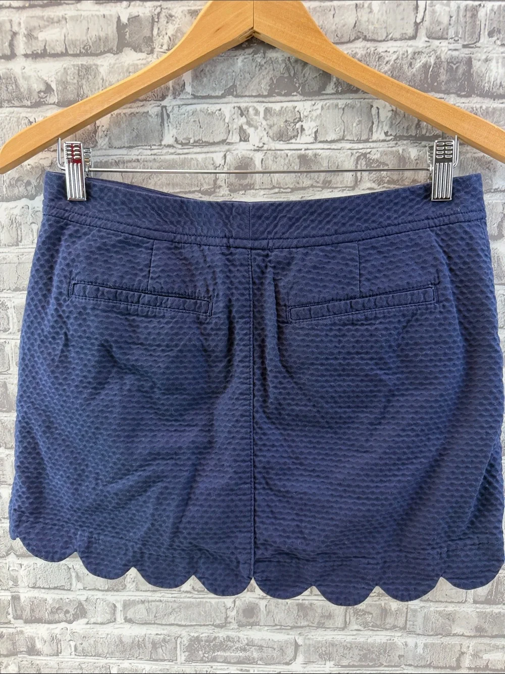Lilly Pulitzer Navy Scalloped Hem Skort